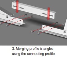 3. Merging profile triangles using the connecting profiles