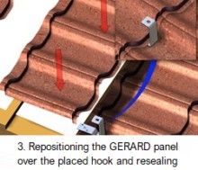 3. Repositioning the GERARD panel over the placed hook and resealing itA