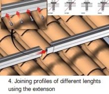 4. Joining profiles of different lenghts using the extenson plug