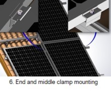 6. End and middle clamp mounting